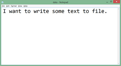 File Writer example